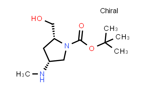 CAS No. 1932583-22-6, tert-Butyl (2R,4R)-2-(hydroxymethyl)-4-(methylamino)pyrrolidine-1-carboxylate