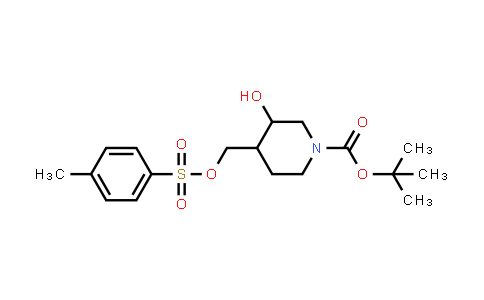CAS No. 1936080-11-3, 1-Piperidinecarboxylic acid, 3-hydroxy-4-[[[(4-methylphenyl)sulfonyl]oxy]methyl]-, 1,1-dimethylethyl ester