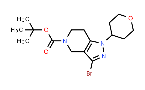 CAS No. 1936429-15-0, tert-Butyl 3-bromo-1-(tetrahydro-2H-pyran-4-yl)-1,4,6,7-tetrahydro-5H-pyrazolo[4,3-c]pyridine-5-carboxylate