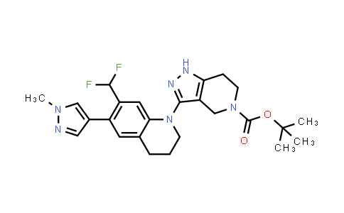 CAS No. 1936429-40-1, tert-Butyl 3-(7-(difluoromethyl)-6-(1-methyl-1H-pyrazol-4-yl)-3,4-dihydroquinolin-1(2H)-yl)-1,4,6,7-tetrahydro-5H-pyrazolo[4,3-c]pyridine-5-carboxylate
