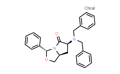 CAS No. 1942059-34-8, (3R,6S,7aS)-6-(Dibenzylamino)-3-phenyltetrahydro-3H,5H-pyrrolo[1,2-c]oxazol-5-one