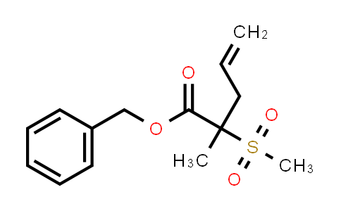 CAS No. 1942858-50-5, benzyl 2-methyl-2-(methylsulfonyl)pent-4-enoate
