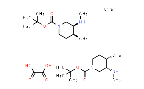 CAS No. 1946010-91-8, tert-Butyl (3S,4S)-4-methyl-3-(methylamino)piperidine-1-carboxylate hemioxalate