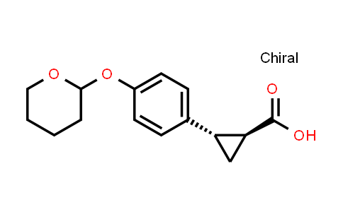 CAS No. 1946017-75-9, (1S,2S)-2-(4-((Tetrahydro-2H-pyran-2-yl)oxy)phenyl)cyclopropane-1-carboxylic acid
