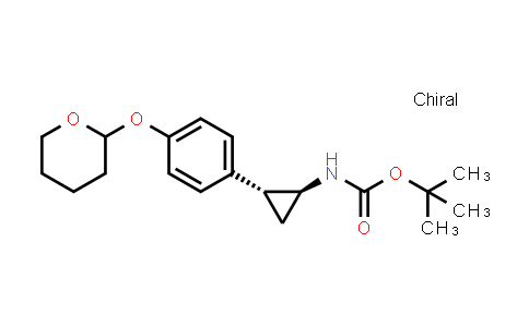 CAS No. 1946017-76-0, tert-Butyl ((1S,2R)-2-(4-((tetrahydro-2H-pyran-2-yl)oxy)phenyl)cyclopropyl)carbamate