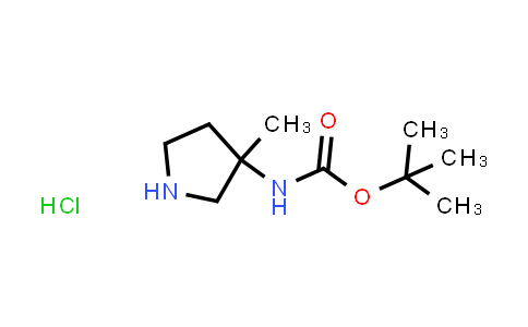 CAS No. 1946021-37-9, tert-Butyl N-(3-methylpyrrolidin-3-yl)carbamate hydrochloride