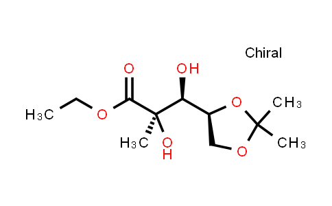 CAS No. 1946820-88-7, (2R,3S)-ethyl 3-((S)-2,2-dimethyl-1,3-dioxolan-4-yl)-2,3-dihydroxy-2-methylpropanoate