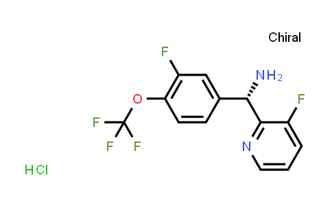 CAS No. 1948281-24-0, (S)-(3-Fluoro-4-(trifluoromethoxy)phenyl)(3-fluoropyridin-2-yl)methanamine hydrochloride