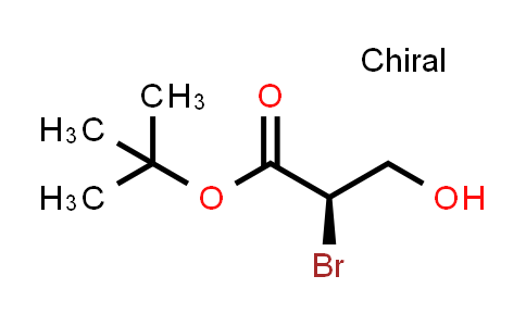 CAS No. 194922-27-5, tert-Butyl (R)-2-bromo-3-hydroxypropanoate