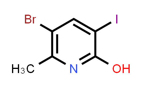 CAS No. 1949816-03-8, 5-Bromo-3-iodo-6-methylpyridin-2-ol
