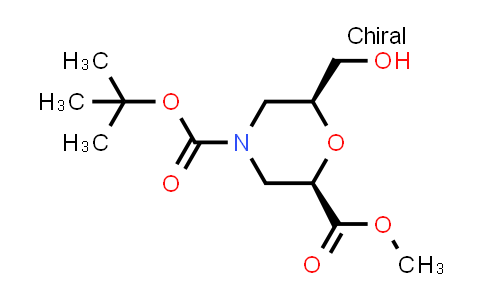 CAS No. 1951425-25-4, (2R,6S)-4-tert-butyl 2-methyl 6-(hydroxymethyl)morpholine-2,4-dicarboxylate