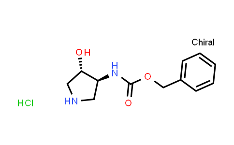 CAS No. 1951441-32-9, Benzyl ((3S,4S)-4-hydroxypyrrolidin-3-yl)carbamate hydrochloride