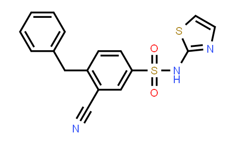 CAS No. 1951444-80-6, 4-Benzyl-3-cyano-N-(thiazol-2-yl)benzenesulfonamide