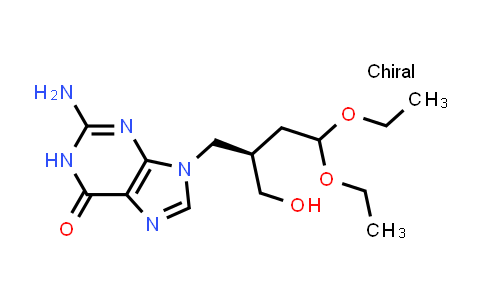 CAS No. 195157-25-6, (R)-2-amino-9-(4,4-diethoxy-2-(hydroxymethyl)butyl)-1,9-dihydro-6H-purin-6-one