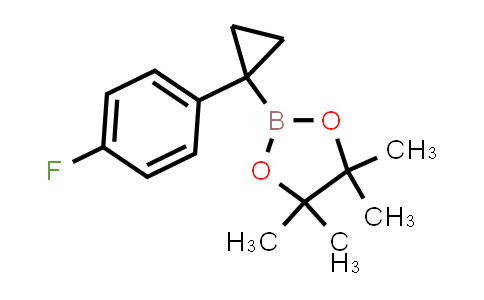 CAS No. 1953178-20-5, 2-(1-(4-Fluorophenyl)cyclopropyl)-4,4,5,5-tetramethyl-1,3,2-dioxaborolane