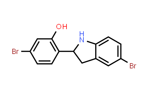 CAS No. 1954693-13-0, 5-Bromo-2-(5-bromoindolin-2-yl)phenol