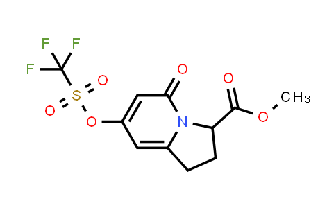 CAS No. 1956310-54-5, Methyl 5-oxo-7-(((trifluoromethyl)sulfonyl)oxy)-1,2,3,5-tetrahydroindolizine-3-carboxylate