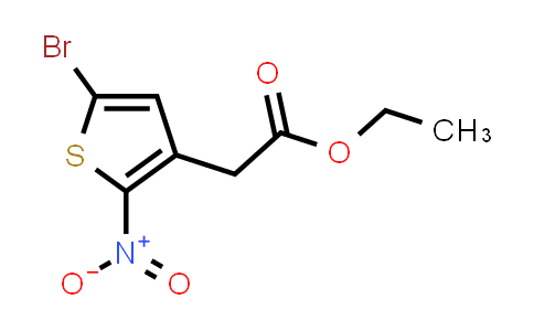 CAS No. 1956310-57-8, Ethyl 2-(5-bromo-2-nitrothiophen-3-yl)acetate
