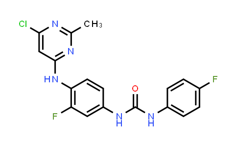 CAS No. 1956318-44-7, Urea, N-[4-[(6-chloro-2-methyl-4-pyrimidinyl)amino]-3-fluorophenyl]-N'-(4-fluorophenyl)-