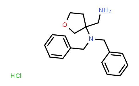 CAS No. 1956318-57-2, 3-(Aminomethyl)-N,N-dibenzyltetrahydrofuran-3-amine hydrochloride