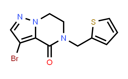 CAS No. 1956319-08-6, Pyrazolo[1,5-a]pyrazin-4(5H)-one, 3-bromo-6,7-dihydro-5-(2-thienylmethyl)-