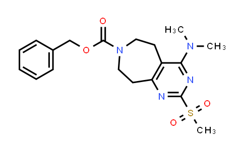 CAS No. 1956322-14-7, 7H-Pyrimido[4,5-d]azepine-7-carboxylic acid, 4-(dimethylamino)-5,6,8,9-tetrahydro-2-(methylsulfonyl)-, phenylmethyl ester