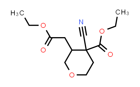 CAS No. 1956322-77-2, 2H-Pyran-3-acetic acid, 4-cyano-4-(ethoxycarbonyl)tetrahydro-, ethyl ester