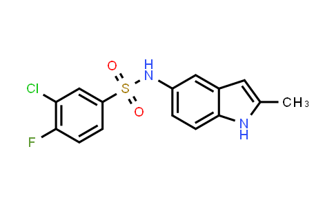 CAS No. 1956355-11-5, Benzenesulfonamide, 3-chloro-4-fluoro-N-(2-methyl-1H-indol-5-yl)-