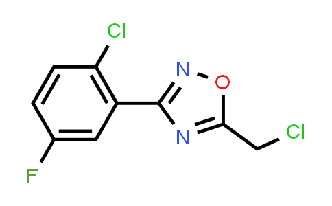 CAS No. 1956364-52-5, 3-(2-Chloro-5-fluorophenyl)-5-(chloromethyl)-1,2,4-oxadiazole