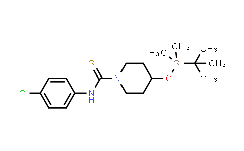 CAS No. 1956365-05-1, 1-Piperidinecarbothioamide, N-(4-chlorophenyl)-4-[[(1,1-dimethylethyl)dimethylsilyl]oxy]-