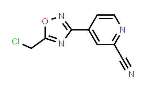 CAS No. 1956365-56-2, 4-(5-(Chloromethyl)-1,2,4-oxadiazol-3-yl)picolinonitrile