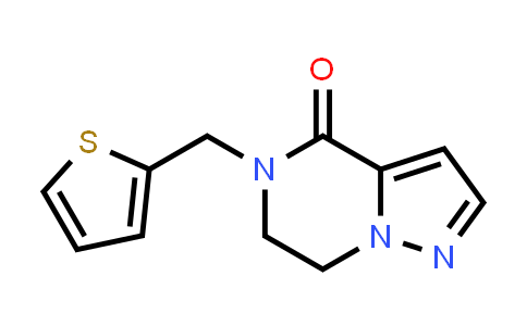 CAS No. 1956366-63-4, Pyrazolo[1,5-a]pyrazin-4(5H)-one, 6,7-dihydro-5-(2-thienylmethyl)-