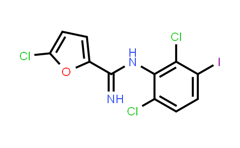 CAS No. 1956426-80-4, 2-Furancarboximidamide, 5-chloro-N-(2,6-dichloro-3-iodophenyl)-