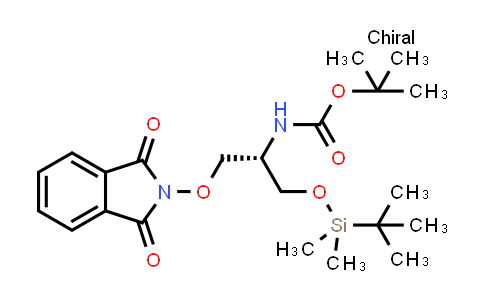 CAS No. 1956436-22-8, Carbamic acid, N-[(1S)-2-[(1,3-dihydro-1,3-dioxo-2H-isoindol-2-yl)oxy]-1-[[[(1,1-dimethylethyl)dimethylsilyl]oxy]methyl]ethyl]-, 1,1-dimethylethyl ester