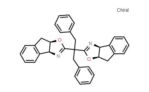 CAS No. 195703-68-5, (3aS,3a'S,8aR,8a'R)-2,2'-(1,3-Diphenylpropane-2,2-diyl)bis(8,8a-dihydro-3aH-indeno[1,2-d]oxazole)