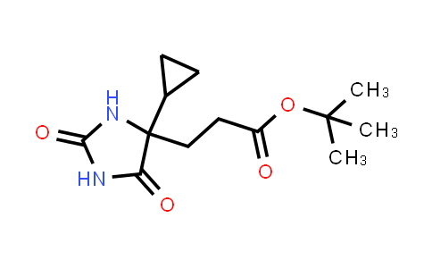 CAS No. 1957283-10-1, tert-Butyl 3-(4-cyclopropyl-2,5-dioxoimidazolidin-4-yl)propanoate
