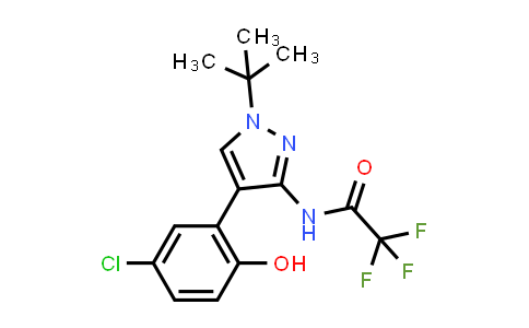 CAS No. 1958100-69-0, N-(1-(tert-Butyl)-4-(5-chloro-2-hydroxyphenyl)-1H-pyrazol-3-yl)-2,2,2-trifluoroacetamide