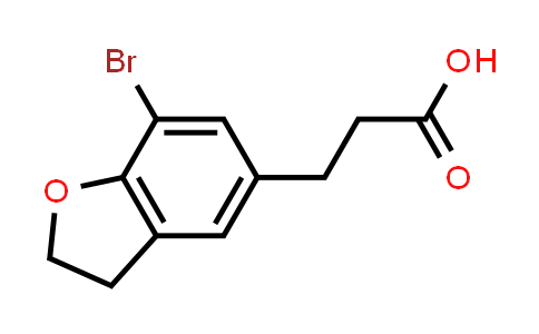 CAS No. 196597-68-9, 3-(7-Bromo-2,3-dihydrobenzofuran-5-yl)propanoic acid