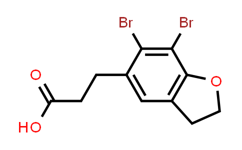 CAS No. 196597-76-9, 3-(6,7-dibromo-2,3-dihydrobenzofuran-5-yl)propanoic acid