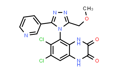 CAS No. 197077-52-4, 6,7-Dichloro-1,4-dihydro-5-[3-(methoxymethyl)-5-(3-pyridinyl)-4H-1,2,4-triazol-4-yl]-2,3-quinoxalinedione