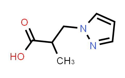 CAS No. 197094-12-5, 2-Methyl-3-(1H-pyrazol-1-yl)propanoic acid