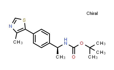 1973408-97-7 | Carbamic acid, N-[(1S)-1-[4-(4-methyl-5-thiazolyl)phenyl]ethyl]-, 1,1-dimethylethyl ester