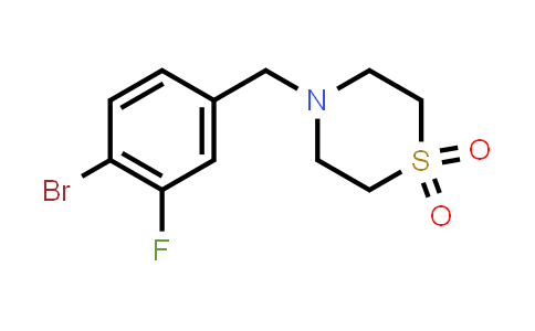CAS No. 1973485-27-6, 4-(4-Bromo-3-fluorobenzyl)thiomorpholine 1,1-dioxide