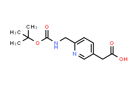 CAS No. 1978384-17-6, 2-(6-(((tert-Butoxycarbonyl)amino)methyl)pyridin-3-yl)acetic acid