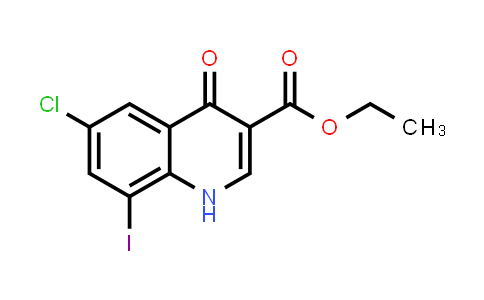 CAS No. 1983011-76-2, Ethyl 6-chloro-8-iodo-4-oxo-1,4-dihydroquinoline-3-carboxylate