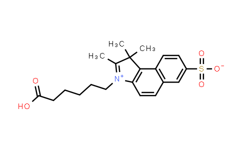 CAS No. 198422-86-5, 3-(5-Carboxypentyl)-1,1,2-trimethyl-1H-benzo[e]indol-3-ium-7-sulfonate
