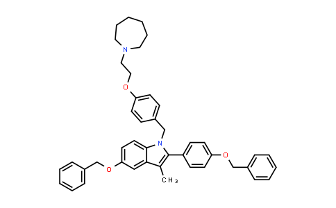 CAS No. 198480-21-6, 1-[[4-[2-(Hexahydro-1H-azepin-1-yl)ethoxy]phenyl]methyl]-3-methyl-5-(phenylmethoxy)-2-[4-(phenylmethoxy)phenyl]-1H-indole