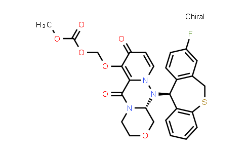 1985606-40-3 | (((R)-12-((S)-8-Fluoro-6,11-dihydrodibenzo[b,e]thiepin-11-yl)-6,8-dioxo-3,4,6,8,12,12a-hexahydro-1H-[1,4]oxazino[3,4-c]pyrido[2,1-f][1,2,4]triazin-7-yl)oxy)methyl methyl carbonate