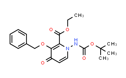 CAS No. 1985607-65-5, Ethyl 3-(benzyloxy)-1-((tert-butoxycarbonyl)amino)-4-oxo-1,4-dihydropyridine-2-carboxylate