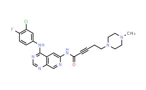 CAS No. 198960-77-9, N-[4-[(3-Chloro-4-fluorophenyl)amino]pyrido[3,4-d]pyrimidin-6-yl]-5-(4-methyl-1-piperazinyl)-2-pentynamide